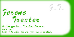 ferenc trexler business card